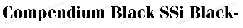 Compendium Black SSi Black字体转换